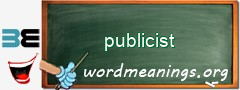 WordMeaning blackboard for publicist